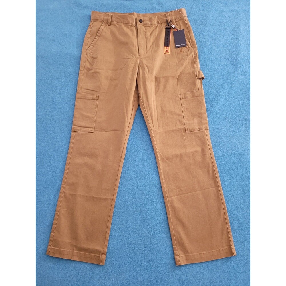 Psycho Bunny Mens Russell Carpenter Pants Brown sz 34 Comfort Practical NWT Rare